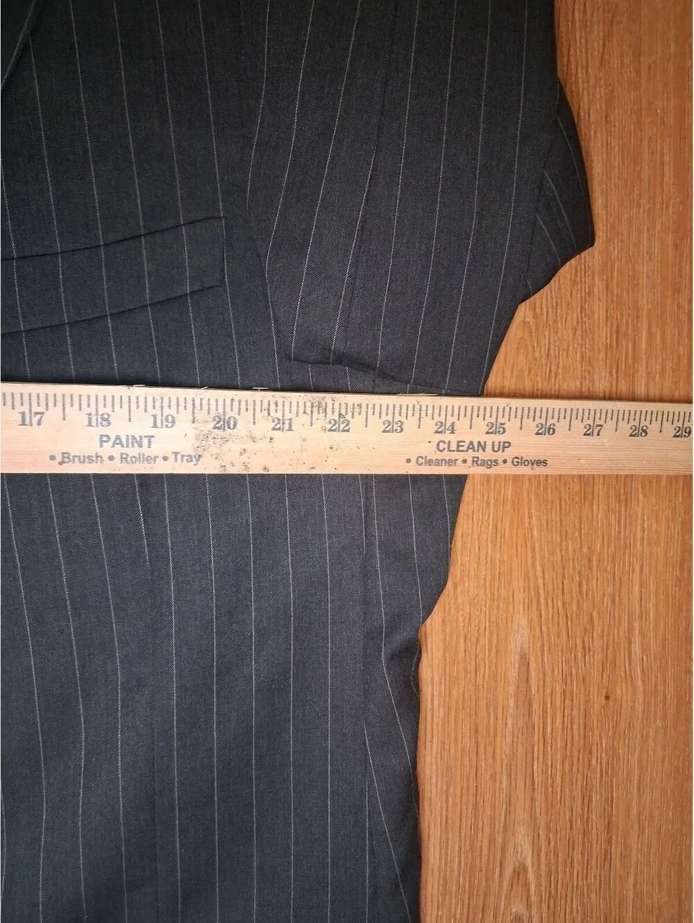 Jack Victor 2 Piece Suit Mens 48XL 38x32 Gray Striped Wool